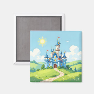 Íman Lindo castelo azul e branco