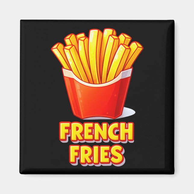 Íman Lindo Fardo de Batata Frita Amarela Vermelha para  (Frente)
