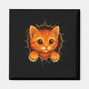 Íman Lindo Gatinho Laranja Faz Xícara de Café Quebrar n