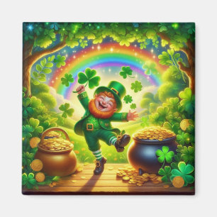 Íman Lindo Leprechaun mágico Dia de São Patrício