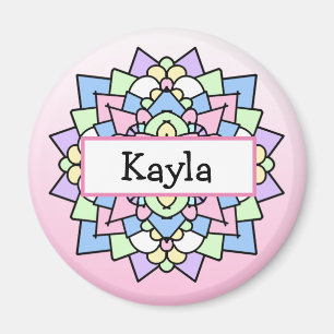 Íman Lindo Mandala Rosa e Roxo