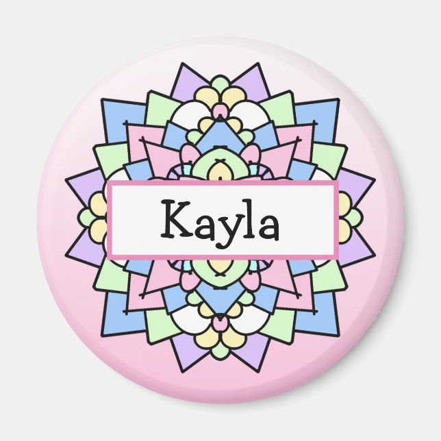 Íman Lindo Mandala Rosa e Roxo    (Frente)