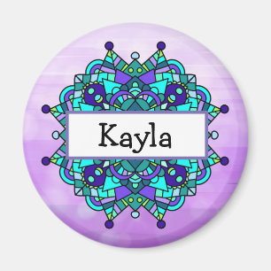 Íman Lindo Mandala Roxo e Azul