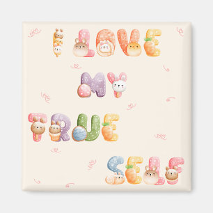 Íman Lindo Motivacional Positivo   Ímã Quadrado