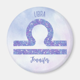 Íman Lindo Símbolo de Astrologia Libra Roxo Personaliza