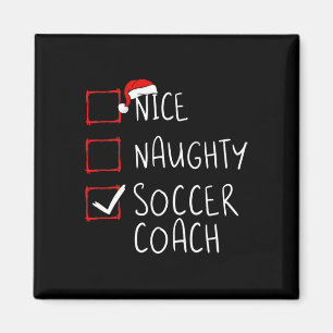 Íman Lindo Treinador de Futebol Travesso Lista de Natal