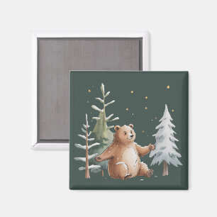 Íman Lindo Urso Nevado de Inverno Caprichoso Bosque Inv