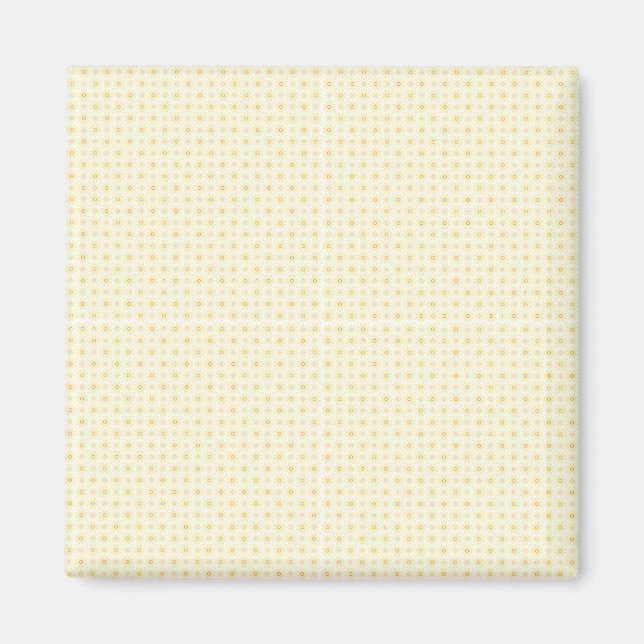 Íman Lindos Círculos Amarelos em Fundo Branco (Frente)