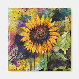 Íman Lindos Girassóis Em Aquarela
