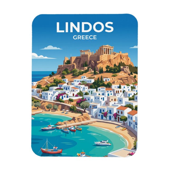 Íman Lindos Grécia (Vertical)