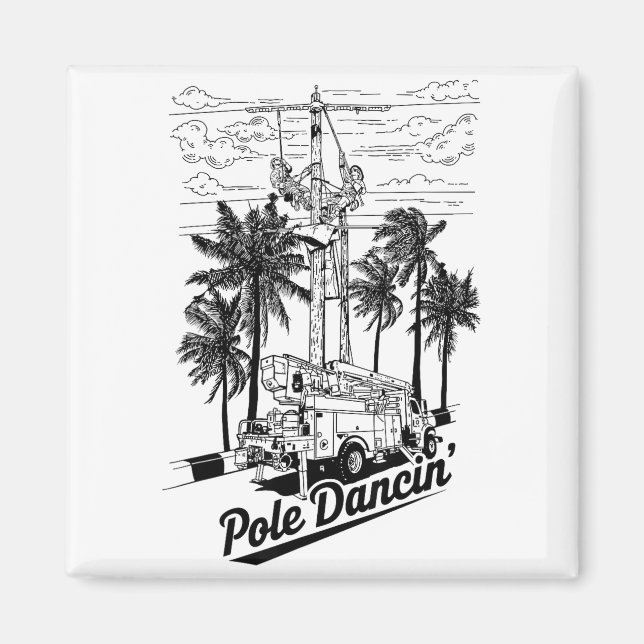 Íman Lineman Le Dancin' Electrician Gift For Men Husban (Frente)