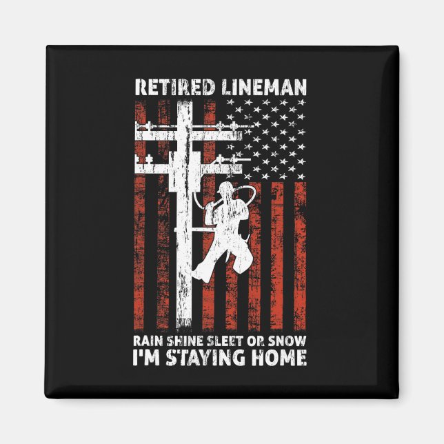 Íman Lineman Retirement 4 De Julho Novelty Man W (Frente)
