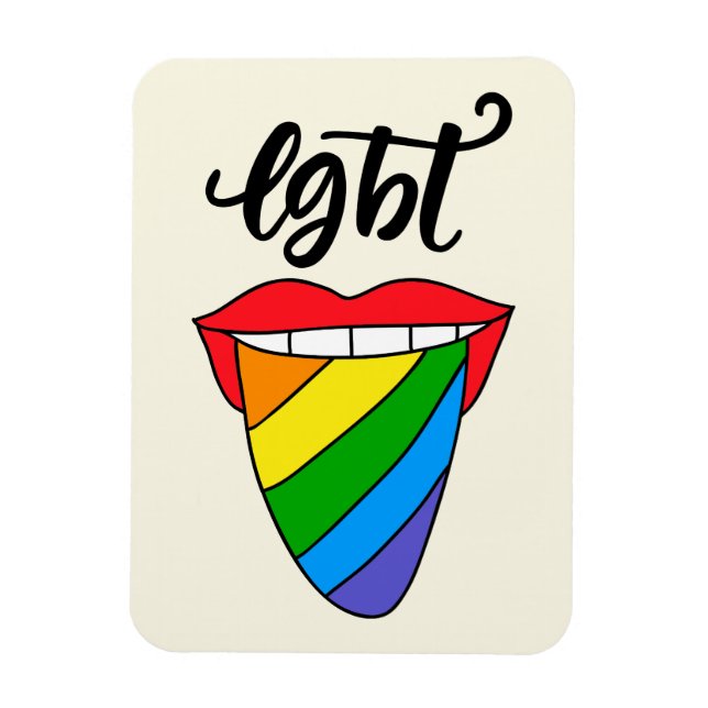 Íman Língua arco-íris LGBT (Vertical)