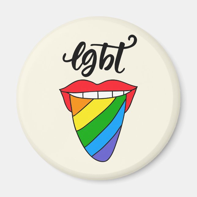 Íman Língua arco-íris LGBT (Frente)
