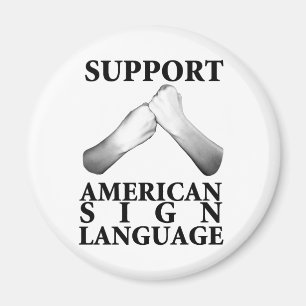 Íman Linguagem gestual americano do apoio (traseiro)