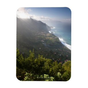 Íman linha áspera da costa da ilha atlântica madeira