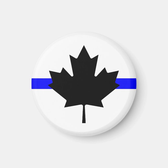 Íman Linha azul fina - Versão do Canadá (Frente)