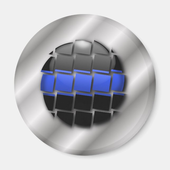 Íman Linha Azul Fino (Frente)