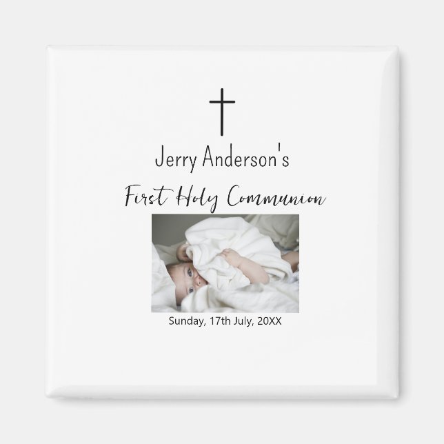 Íman Linha católica de primeira comunhão simples QR mín (Frente)