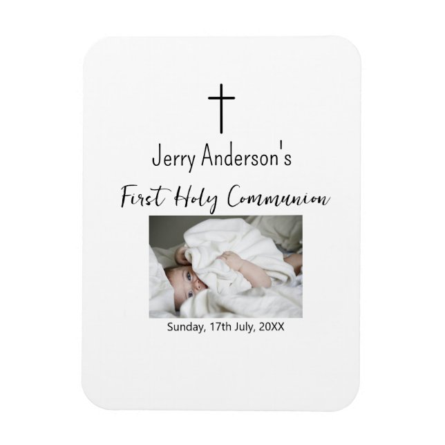 Íman Linha católica de primeira comunhão simples QR mín (Vertical)