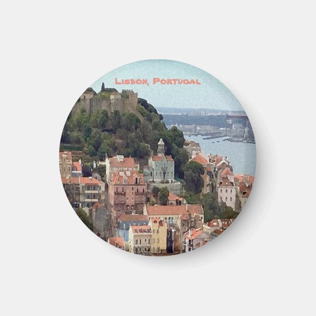 Íman Linha Cria d'Água de Lisboa Portugal (Frente)