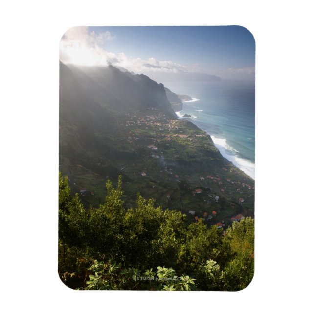 Íman linha da costa russa da ilha atlântica madeira (Vertical)