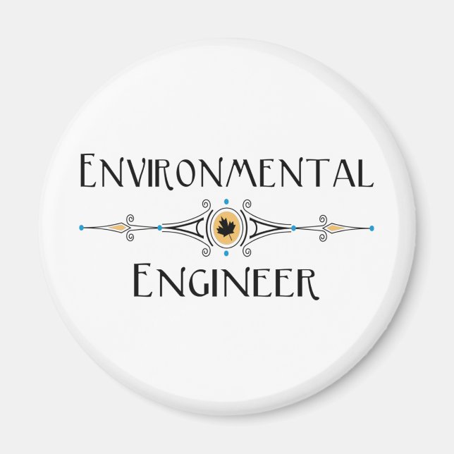 Íman Linha Decorativa do Engenheiro Ambiental (Frente)