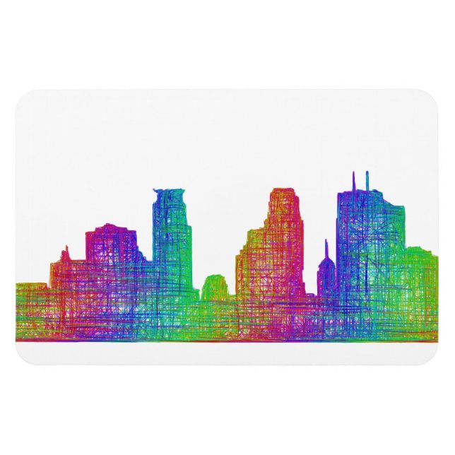 Íman Linha do horizonte Minneapolis (Horizontal)