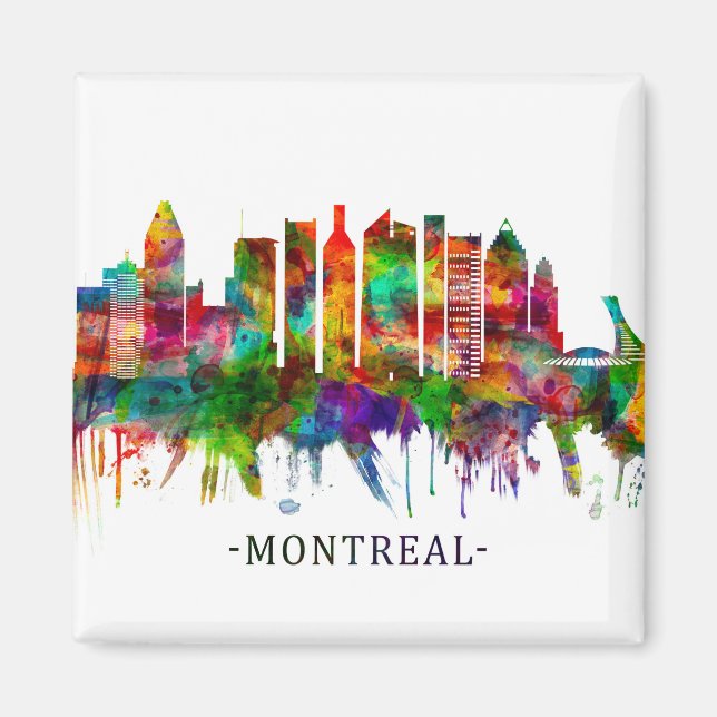 Íman Linha do Skyline do Canadá Montreal (Frente)