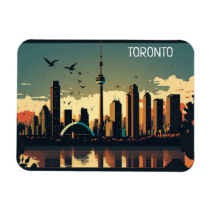 Íman Linha do Skyline legal Toronto Canadá