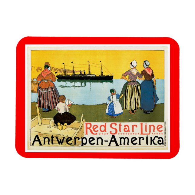 Íman Linha Red Star ~ Antuérpia-América (Horizontal)