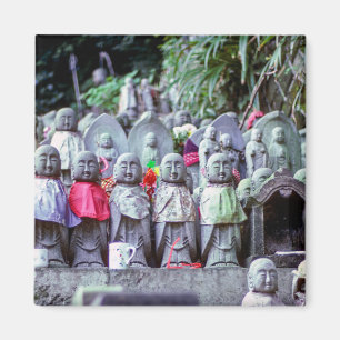 Íman Linhas de pequenas estátuas de monge Jizo com bí