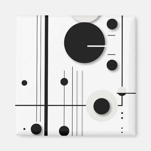 Íman Linhas de Sinfonia do Círculo Geométrico Minimalis (Frente)