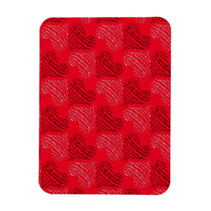 Íman Linhas do Coração Alternativas Pretas e Brancas 