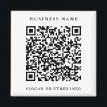 Íman Link de site de código QR preto e branco<br><div class="desc">Crie seu próprio ímã comercial personalizado com um link de site de código QR. Para uma personalização mais avançada deste design,  clique no BOTÃO FERRAMENTA DESIGN AZUL.</div>