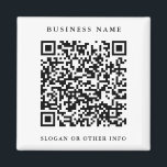 Íman Link de site de código QR preto e branco<br><div class="desc">Crie seu próprio ímã comercial personalizado com um link de site de código QR. Para uma personalização mais avançada deste design,  clique no BOTÃO FERRAMENTA DESIGN AZUL.</div>