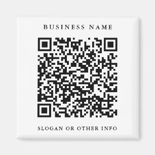 Íman Link de site de código QR preto e branco