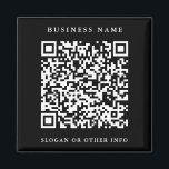 Íman Link de site de código QR preto - negócios simples<br><div class="desc">Crie seu próprio ímã comercial personalizado com um link de site de código QR. Para uma personalização mais avançada deste design,  clique no BOTÃO FERRAMENTA DESIGN AZUL.</div>