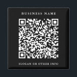 Íman Link de site de código QR preto - negócios simples<br><div class="desc">Crie seu próprio ímã comercial personalizado com um link de site de código QR. Para uma personalização mais avançada deste design,  clique no BOTÃO FERRAMENTA DESIGN AZUL.</div>