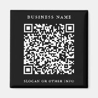 Link de site de código QR preto - negócios simples