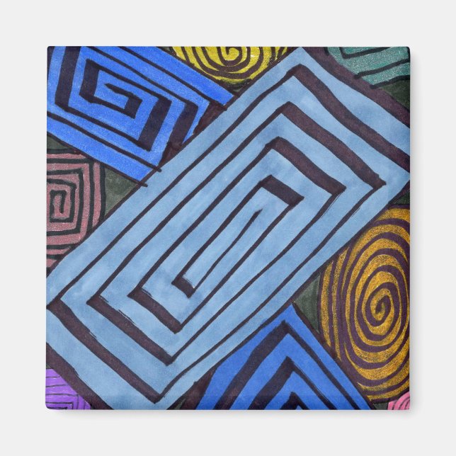 Íman "Links Egípcios" Abstrato Magnet (Frente)