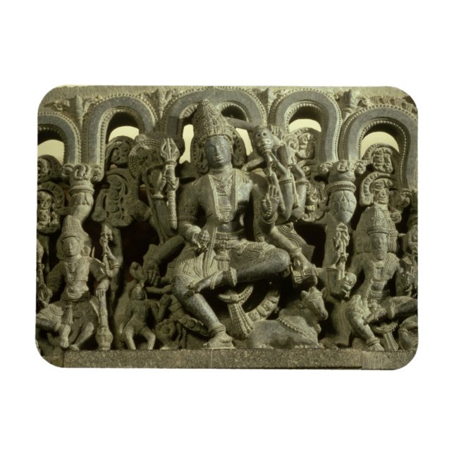 Íman Lintel retratando A Trinidade: Siva, Brahma e Vis (Horizontal)