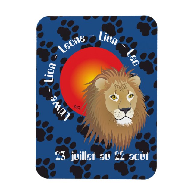 Íman Lion 23 juillet au 22 août Premium Flexi Magnet (Vertical)