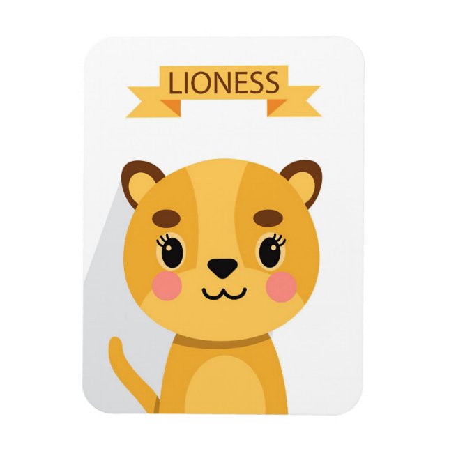Íman Lion Cute Lioness (Vertical)