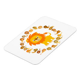 Íman Lion de Cartoon Bonito Mandala Magneta Flexível