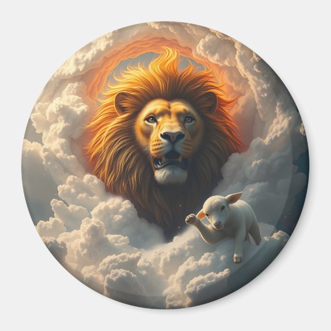 Íman Lion e Lamb Magnet (Frente)