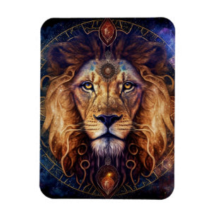 Íman Lion Spirit Mandala Arte Visionária