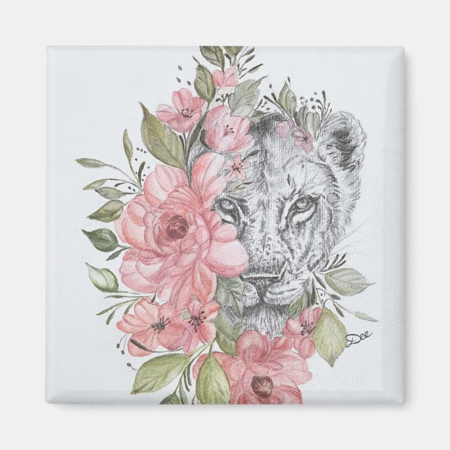 Íman Lioness Original Art Magnet (Frente)