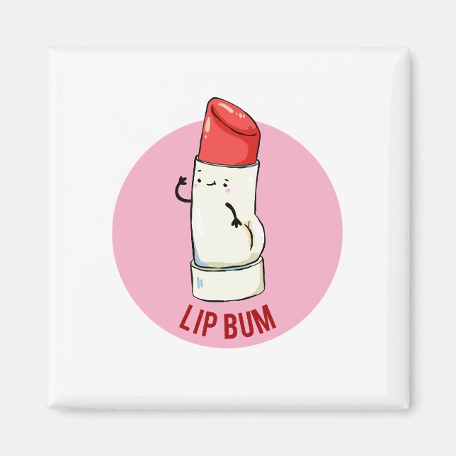 Íman Lip Bum Cute Lip Balm Pun Magnético (Frente)