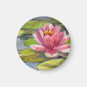 Íman Lírio do Cor-de-rosa-Pêssego na imã de geladeir